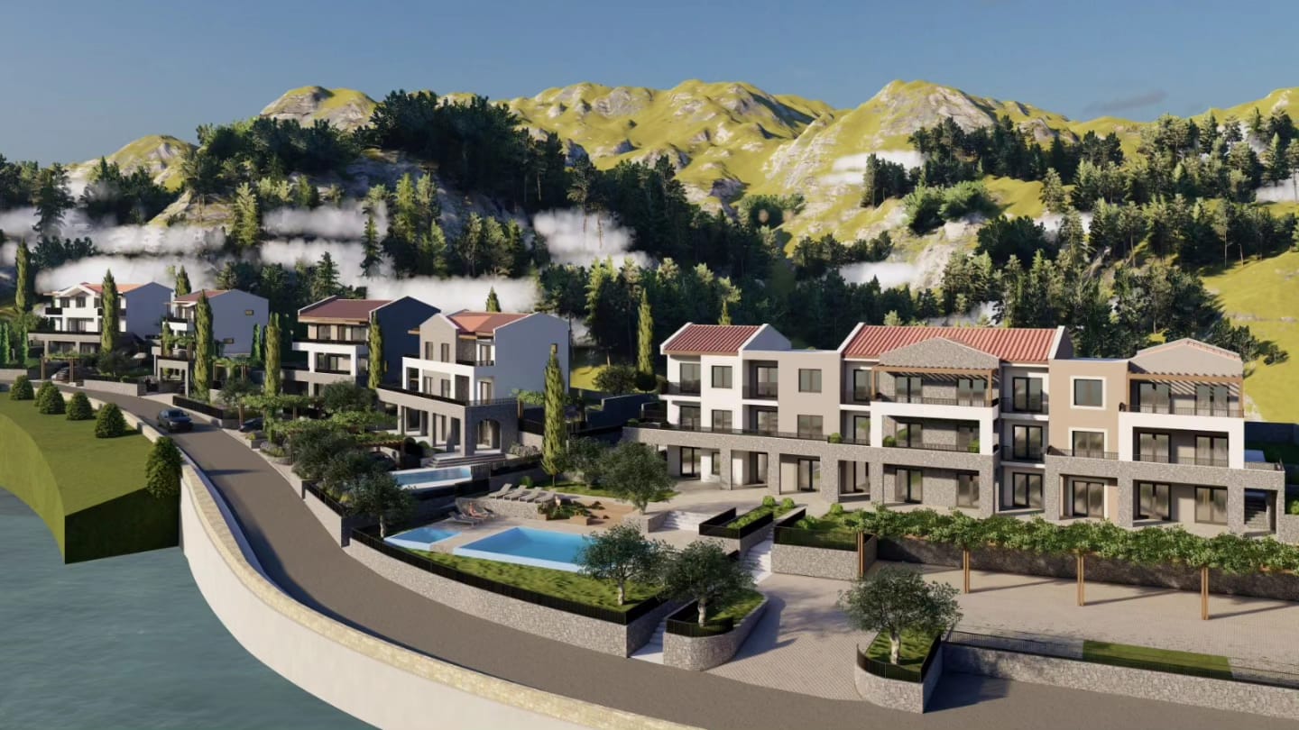 Phase Two features a contemporary residential building with 12 apartments, designed in a modern architectural style while preserving the overall identity of the development., Budva